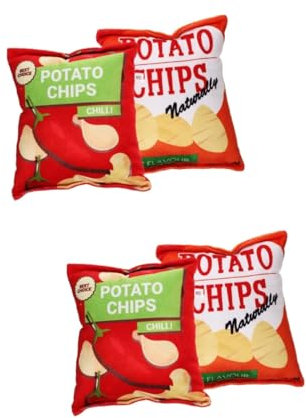 INOOMP 4stücke Kaustoffe Kartoffelchips-Form Weiche Tragbare Molar-spielzeuge Für Hunde Für Stressfreies Und Zahnpflege