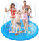 LOVICVKEM Kinder Wasser Spielen Matte 170 cm,Extra große aufblasbare Kinder Sprinkler Matte,Pool Brunnen Matte,Wasserspielzeug Hund Pool,Sprinkler Water Play MMatte Spielregner für Hunde Sprühmatte