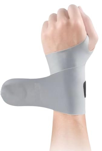 Yominerr Protector de muñeca ajustable gris para hombres y mujeres en caso de esguinces de muñeca, férulas de muñeca y de tendón