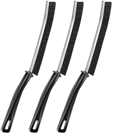 XPEX Pack of 3 Joint Cleaner Brush Hand Brush Hard Bristles Corner Cleaning Brush, Toilet Brush, Joint Cleaning Brush, Joint Cleaning Brush, Bathroom Cleaning Brush for Tile Floors (B)