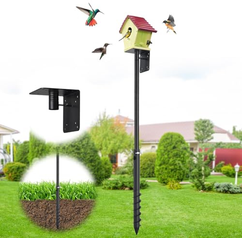 Support de mangeoire à oiseaux, 225 cm de long, réglable, pour l'extérieur, kit universel de colonnes de montage pour station météo