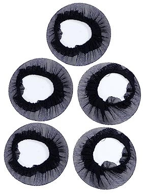 Ipetboom 5pcs Ballet Dance Hairnets Small Hole Invisible Lace-free Bun Nets Cover for Women Girls Ballet Hair Bun Net Accessories for Dance Performance