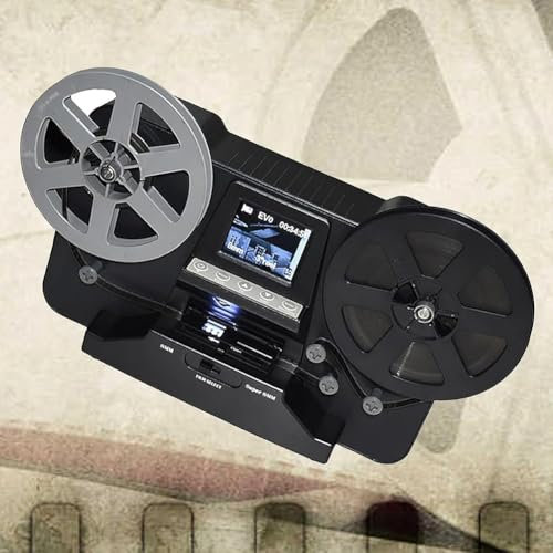 MegLob Escáner De Película Digital Y Diapositivas, Convertidor Digitalizador De Películas De 8 Mm Y Super 8, El Escáner Convierte El Marco De Película por Cuadro En Archivos MP4 Digitales para Ver