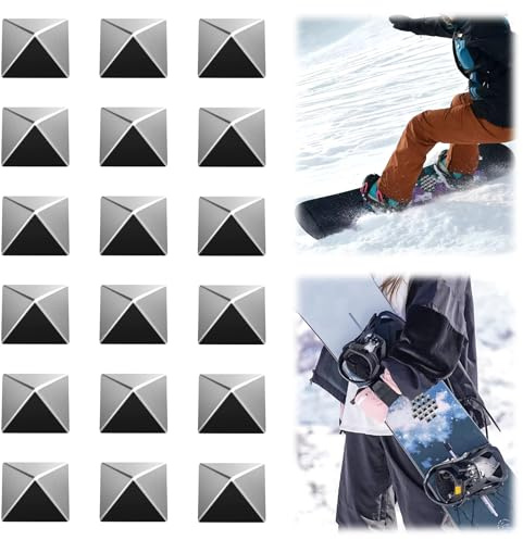 Jiaoshou Pan 18 Piezas Snowboard Stomp Pad, Tacos para Tabla de Esquí de Invierno, Ofrece Sujeción Adicional al Practicar Snowboard para Hombres y Mujeres