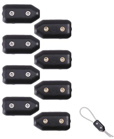 4 Pezzi di Morsetti per Corde in Plastica, Morsetti Riutilizzabili per Corda 7-8mm per Corde in Nylon, Fune per Cani, Morsetto per Corda 3/8, Utile per Uso Domestico e Nautico (7-8mm)