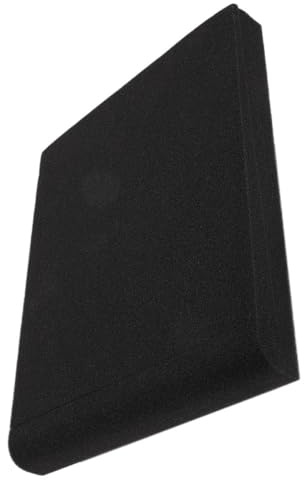 SHINEOFI Pad Isolante Acustico Antiscivolo per Diffusori e Monitor in Poliuretano Nero Alta Densità per Isolamento e Assorbimento Acustico in Uffici e Teatri