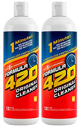 Formula 420 Cleaner - Glass, Metal and Ceramic - 12 Oz. Bottles. 2 Pack