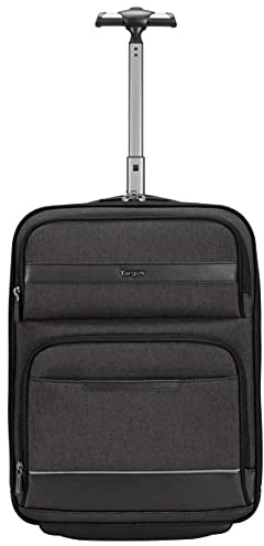 Targus CitySmart Compact Under-Seat Roller Bag designed for Business Professional Carry-on Travel, Separate Clothing Organization, Protective Suspended Cradle fits 15.6-Inch Laptop, Gray (TBR038GL)