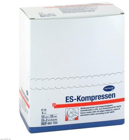 ES-KOMPRESSEN steril 7,5x7,5 cm 8fach