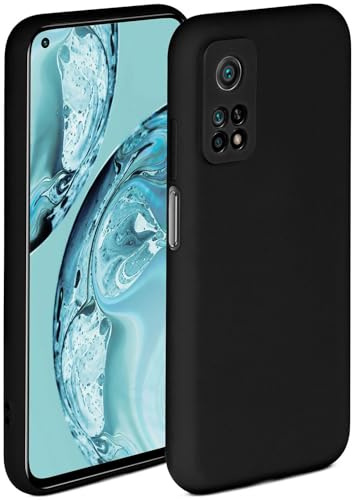 ONEFLOW Soft Case für Xiaomi Mi 10T / Mi 10T Pro Hülle aus Silikon mit Kameraschutz, Silikonhülle mit erhöhtem Schutz fürs Display, Backcover Schutzhülle, weiche Handyhülle, Schwarz