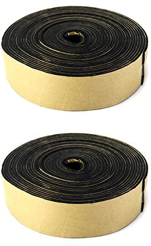 QWORK Pipe Wrap Insulation, 2 Pack Waterproof Foam Insulation Tape Adhesive for Hot or Cold Pipes, 33 Ft Long x 2 Inch Wide x 1/8 Inch Thick
