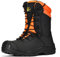 SAFETOE Sicherheits-Kettensäge Schnittschutzstiefel Klasse 1 mit echter Kuh Heavy Duty Stahlzehe Leder Memory Foam Einlegesohlen Holzschnitt Baustellenarbeiten EU47