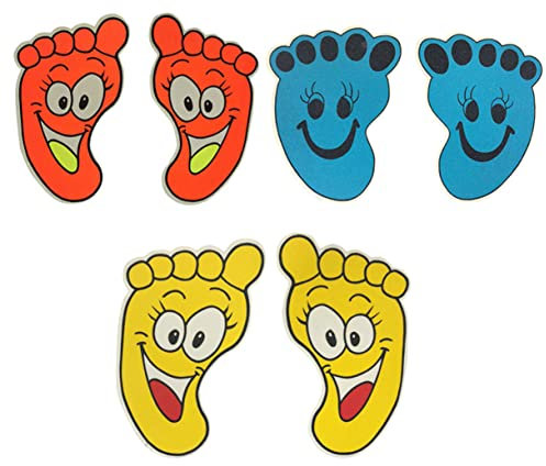 PRETYZOOM 6 Piezas Pegatinas De Baño Pegatinas Antideslizantes para Baño Pies Divisores De Ambiente Pegatinas De Bañera Antideslizantes Anti Pegatinas Escalera Mecánica Apliques