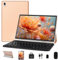 Oangcc 2025 Tablet 10 Inch Android 12, 4GB RAM+64GB ROM (TF 512GB), Octa Core | 8000mAh | Bluetooth | GMS | Type-C | 5+8MP | FHD Display| Tablet with Keyboard & Mouse - Rose Gold