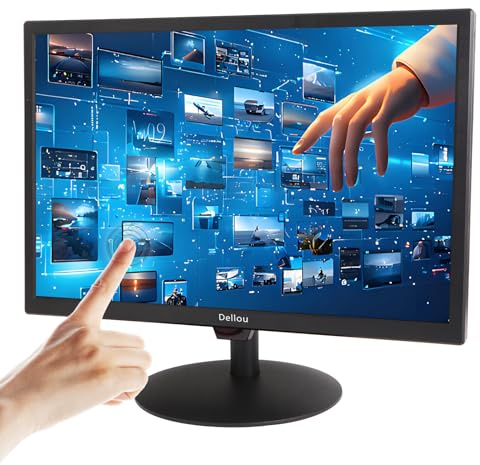 Colloou 20 pollici Display touchscreen Monitor CCTV con HDMI BNC VGA AV USB Ingresso multifunzione Telecamera Monitoraggio della sicurezza Monitoring LCD multi-touch 1600x900 Full HD