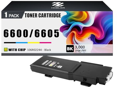 6600 6605 Toner Cartridge Compatible for Xerox 106R02244 Black Toner Cartridges Work for Xerox Phaser 6600 WorkCentre 6605 Printers