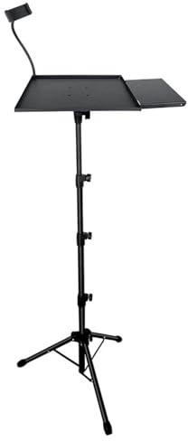 GOWENIC Stabile Supporto da Pavimento per Proiettore da 1,6 M con Altezza Regolabile e Utilizzo Versatile per Spartiti Musicali e Trasmissioni Dal Negli Studi (TIPO 4)