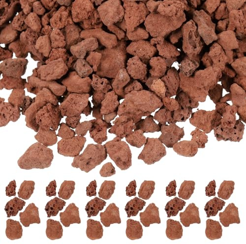 Kisangel Pierres Volcaniques Décoratives Rouges Emballage pour Micro-Paysage Décor Aquariums Chemins Miniatures et Tables de Sable Extérieures