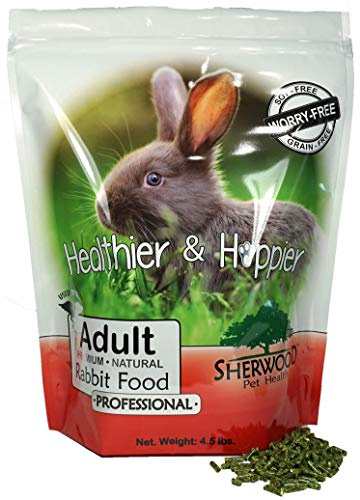 Sherwood Pet Health Adult Rabbit Food Professional (Alfalfa) 4.5 lbs, Grain and Soy-Free for Better Digestion