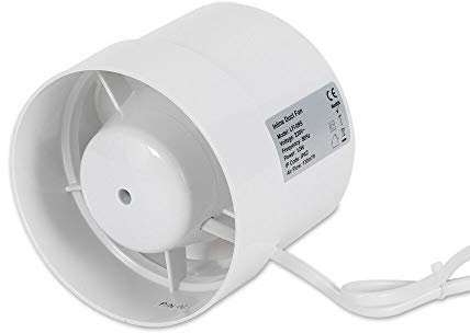 Ventilador para tuberías, ventilador para baño, cocina (100 mm)