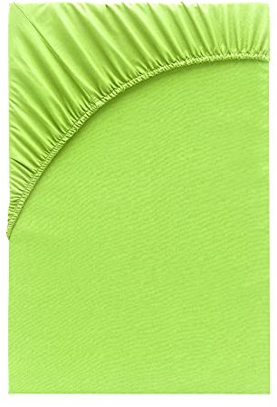 Class Home Collection Spannbettlaken 140x200cm - 160x200cm Jersey Baumwolle Apfelgrün