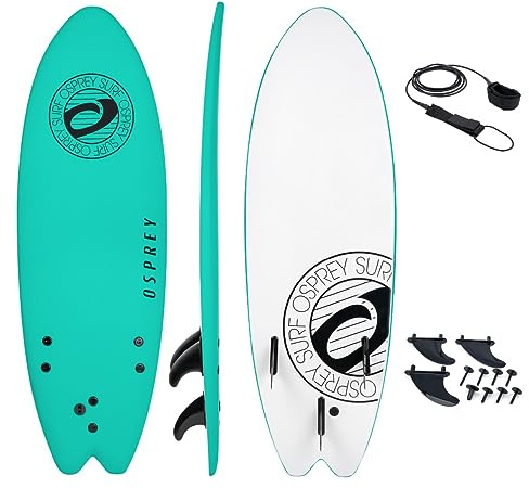 Osprey Foam Surfboard, Perfect for Beginners, Lightweight & Durable with Bold Design