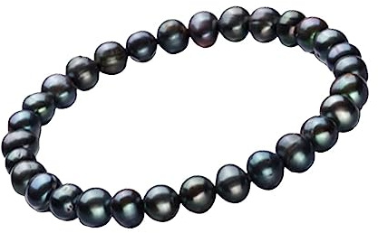 Treasure Bay Pulsera de perlas para mujer, impresionante pulsera de perlas de agua dulce de 7 a 8 mm para mujeres y niñas, 18cm, Perla de agua dulce, Perla