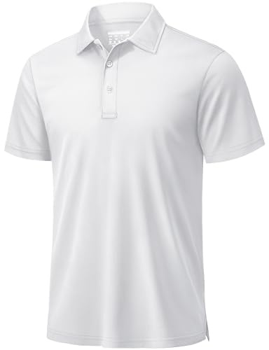TACVASEN Mens Polo Shirt Short Sleeve Dry Fit Golf Collar Shirt Work Shirt