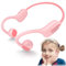 LOBKIN Auriculares para Niños, Auriculares Open Ear Inalámbricos Bluetooth 5.3, IPX5 Cascos Conduccion Osea con Micrófono para Escuela, Viaje, Deportivo