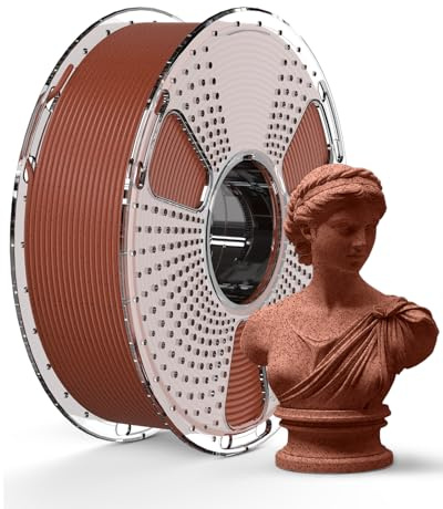 SUNLU High Speed Marble PLA Filament, 600mm/s High Speed PLA 3D Printer Filament, Natural Marble-Like Texture, Smooth Printing, 1kg (Brick Red Marble)