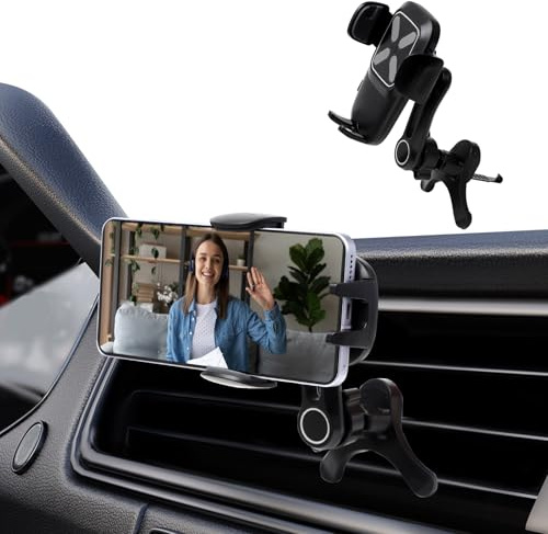 HENGBIRD Soporte movil Coche con Clip, rotación de 360 Grados y Base en Y,No es fácil caerse, Accesorios Coche Universal para Rejilla de ventilación,suporte telemovel Carro para Todos los Smartphones
