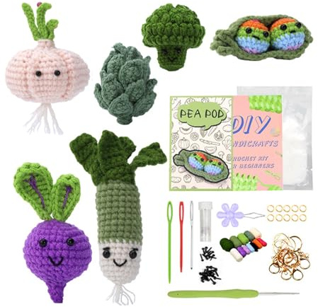 Crochet Vegetable Starter Kit Thread Crochet Hook Knitting Marker Eye Chain Clip Hook Thread