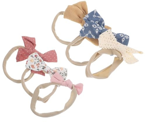 MUSISALY Fasce per Chioma Neonata 6 Pezzi Fiocco in Cotone Morbido, Accessori per Piccoli e Damigelle, Cerchietti per Bambina Adatti a Diverse Occasioni