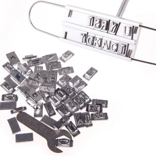 MERRYHAPY Bbq Branding Iron Set for Outdoor Bbq with 55 Letters Aluminium Barbecue Steak Names Tool, No Tools Needed and Minimises Heat, for Grilling and Cooking