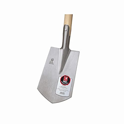 IDEALSPATEN Britta-Damenspaten | Geestemünder Form mit Eschen-T-Stiel 85 cm | Leichter Spaten für die Arbeit in harten und steinigen Böden | ohne Tritt