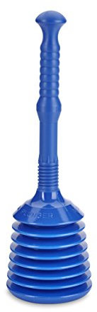 TURBO PRODUKTE Turbo Stampfer Blau - Pömpel rohrfrei - Saugglocke für Toilette, Waschbecken, Dusche uvm. - maximale Saugkraft - 5-faches Ansaugvolumen