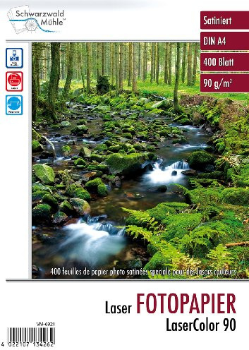 Schwarzwald Mühle Laser Fotopapier: LaserColor 90 90 g/m² A4 400 Blatt (Laser Papier, Laserdruckerpapiere, Brother)
