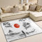 Traditioneller japanischer Bambus-Teppich mit Sonnenlandschaft für Wohnzimmer, Schlafzimmer, 160 x 122 cm
