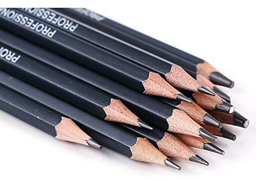 Set di 14 matite per schizzi, per schizzi e disegno con carbone, HB 2B 6H 4H 2H 3B 4B 5B 6B 10B 12B 1B 1B
