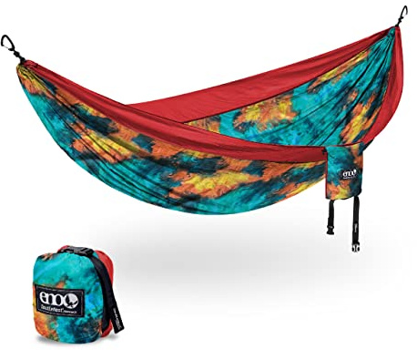 ENO, Eagles Nest Outfitters Hamac de Camping léger pour 1 à 2 Personnes, Teinture sur nœud/Rouge