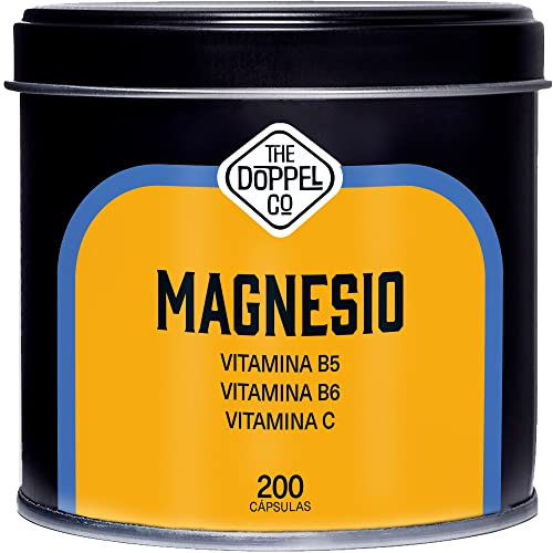 Citrato di Magnesio - 1500 mg + Vitamina C, B6, B5 Dosi Giornaliera - 180 Capsule - Magnesio Alta Biodisponibilità - Vitamine e Integratori Stanchezza - Articolazioni e Muscoli - Senza Plastica
