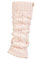 ELLE Ladies 1 Pair Chunky Cable Knit Leg Warmers - Ballet Pink One Size