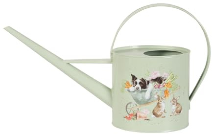 Wrendale Designs by Hannah Dale Sleeping on the Job' Border Collie and Rabbit Regadera