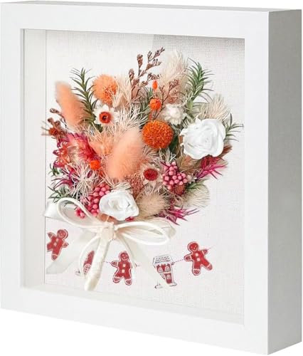 ACTIUSIS Cornice riempimento, cornice per oggetti più profonda, cornice profonda per riempimento, cornice per oggetti 3D più profonda 3 cm, cornice bianca riempibile, 20 x 20 cm