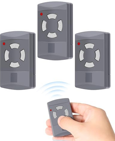 3 Parties Telecommande Portail 40,685 MHz pour Hormann HSE 2/4 | HS 2/4 | HSM 2/4, 4 canaux, Rolling Code, Télécommande de Portail, Télécommande Porte de Garage