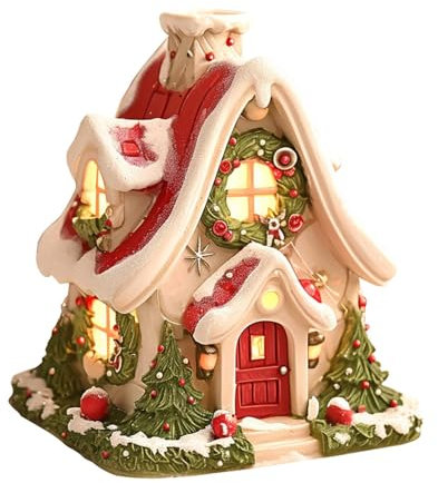 Christmas Holiday House - Log Cabin Incense Burner | Christmas Snowy Town House Incense Holder | Portable Incense Burner Holder | Resin Creative Ornaments Christmas Ornament For Holiday Tabletop Decor