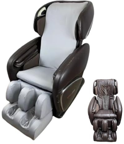 Full Body Shiatsu Massage Chair Cover Protector,Portable Massage Chair Cover Fitted Washable Stretch Fabric Dustproof Sweat-Resistant Massage Chair Pet Protector(Gray)