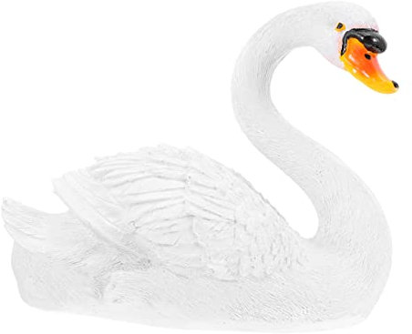 PRETYZOOM Statue De Cygne Étang Flottante Résine Figurine De Cygne Décorative pour Jardin Étang Piscine