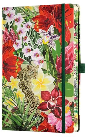 AGENDAS DEUSTO CASTELLI Cuaderno A5 Libreta A5 Tapa Dura Hojas Blancas 90g – Notebook A5 para Bullet Journal, Diario Personal y Notas – Libreta Bonita Leopardo fabricada en Italia