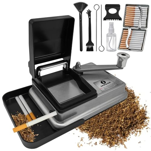 Zigarettenstopfmaschine – Manuelle Stopfmaschine für Zigaretten mit 8mm Durchmesser – Hochwertige Tabak Stopfgerät aus Metall – Einfach zu bedienen – Perfekt für selbstgemachte Zigaretten